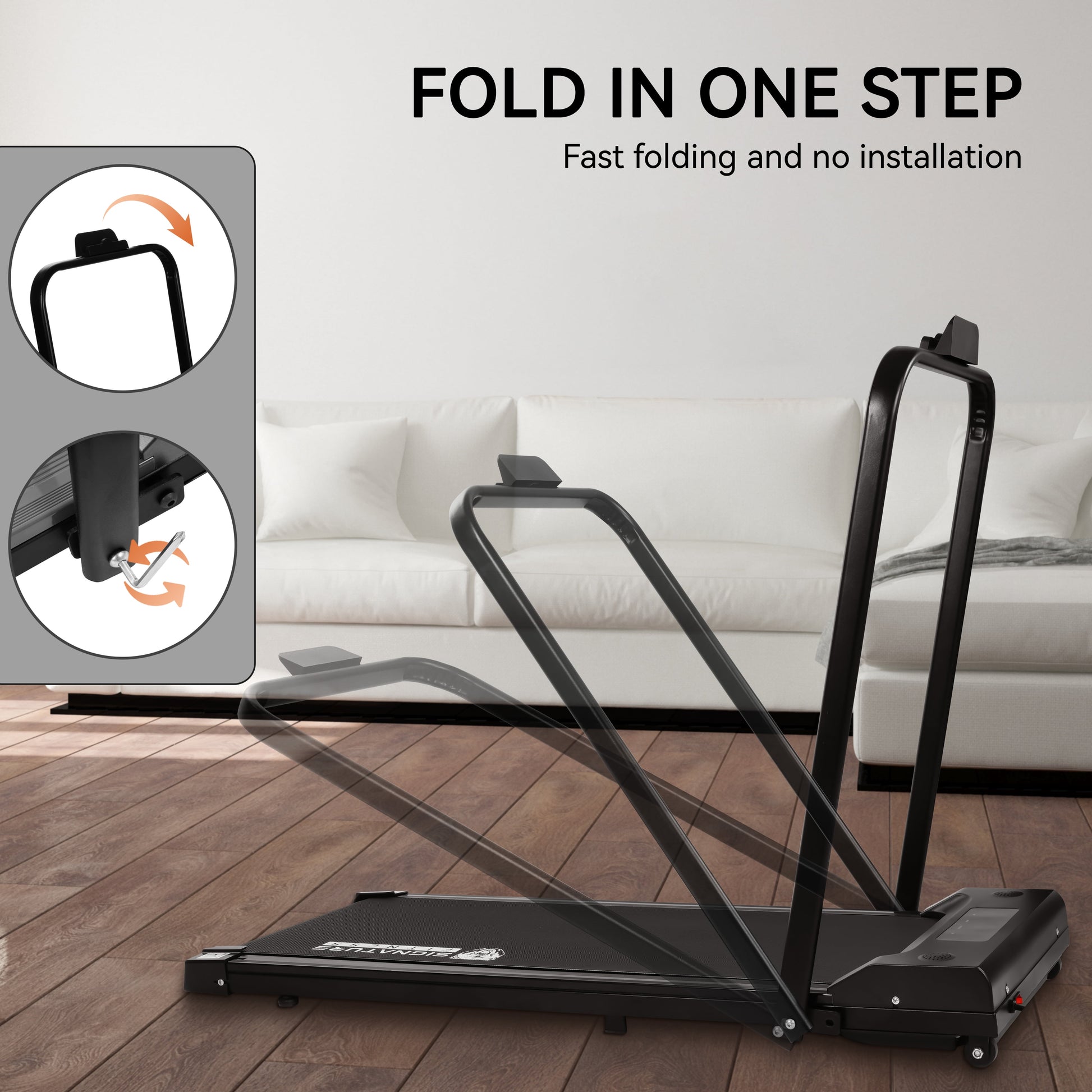 2 in 1 under Desk Treadmill, 2.25HP Foldable Electric Treadmill for Office Home,Walking Jogging Machine